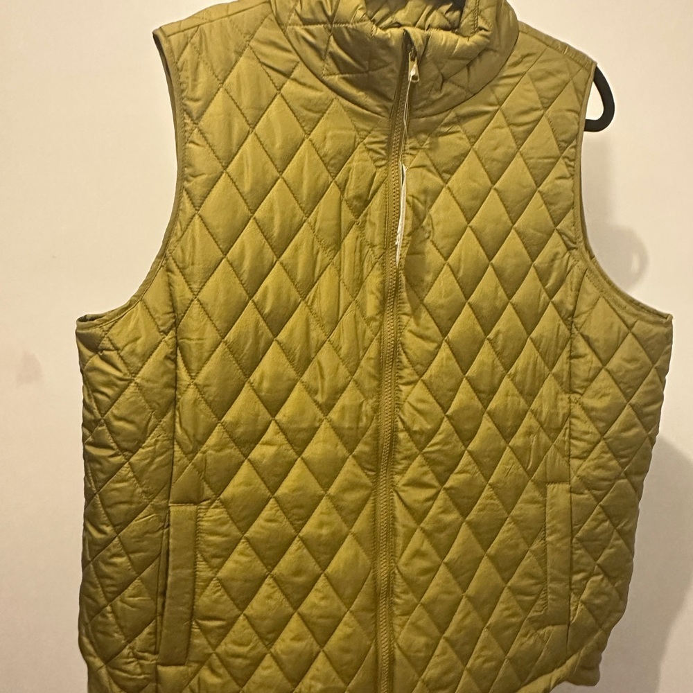 Maurices Quilted Olive Green Vest